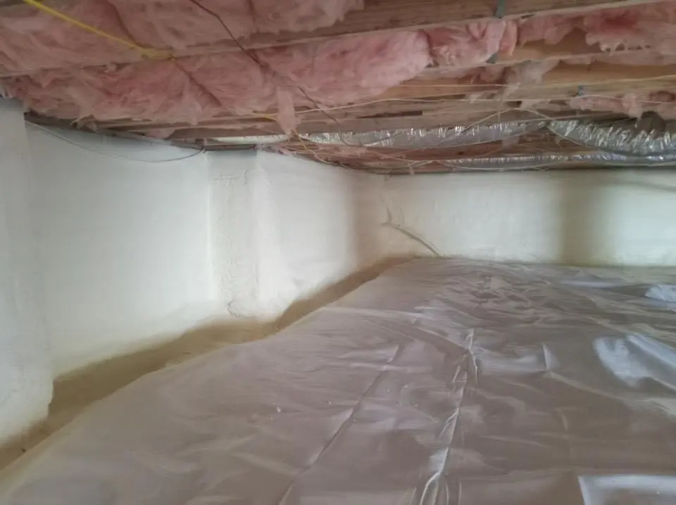 Crawl space encapsulation with closed-cell spray foam for Commercial Roof Restoration in Rainbow City